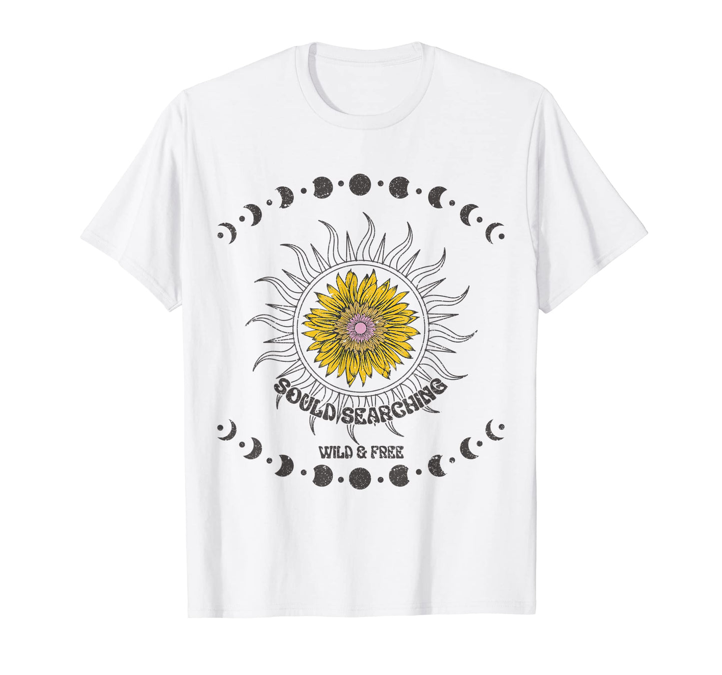 Boho Soul Searching Wild And Free Sun T-Shirt - Custom Art Print Men Women - T-Shirt, Sweatshirt, Hoodie