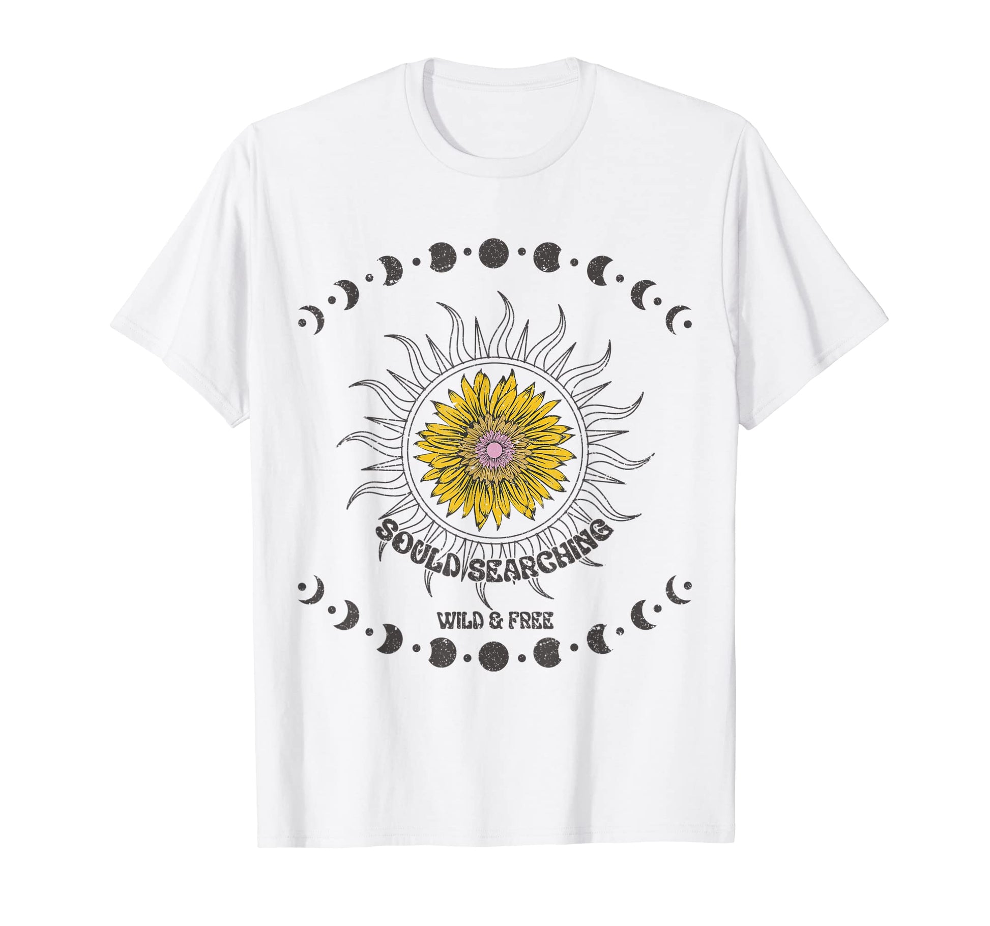 Boho Soul Searching Wild And Free Sun T-Shirt - Custom Art Print Men Women - T-Shirt, Sweatshirt, Hoodie