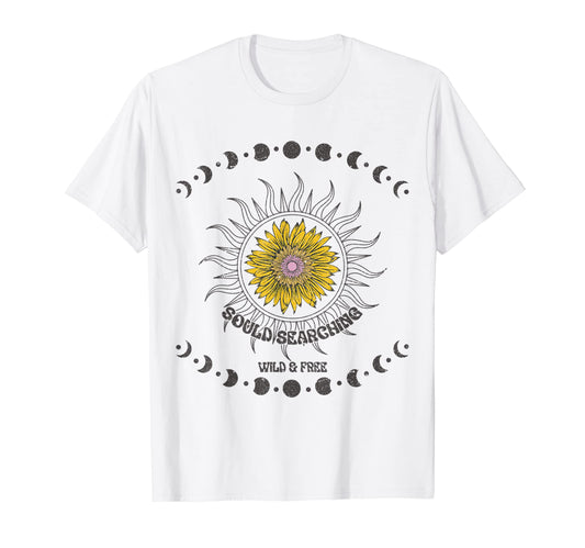 Boho Soul Searching Wild And Free Sun T-Shirt - Custom Art Print Men Women - T-Shirt, Sweatshirt, Hoodie