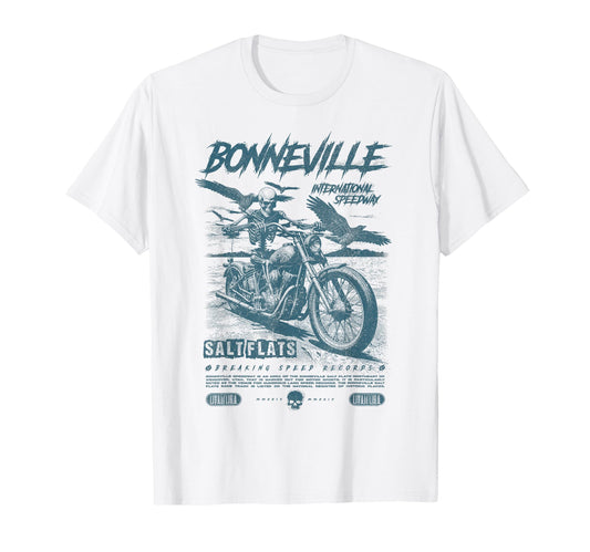 Bonneville Salt Flats Motorcycle Racing T-Shirt - Unique Graphic Men Women - T-Shirt, Sweatshirt, Hoodie