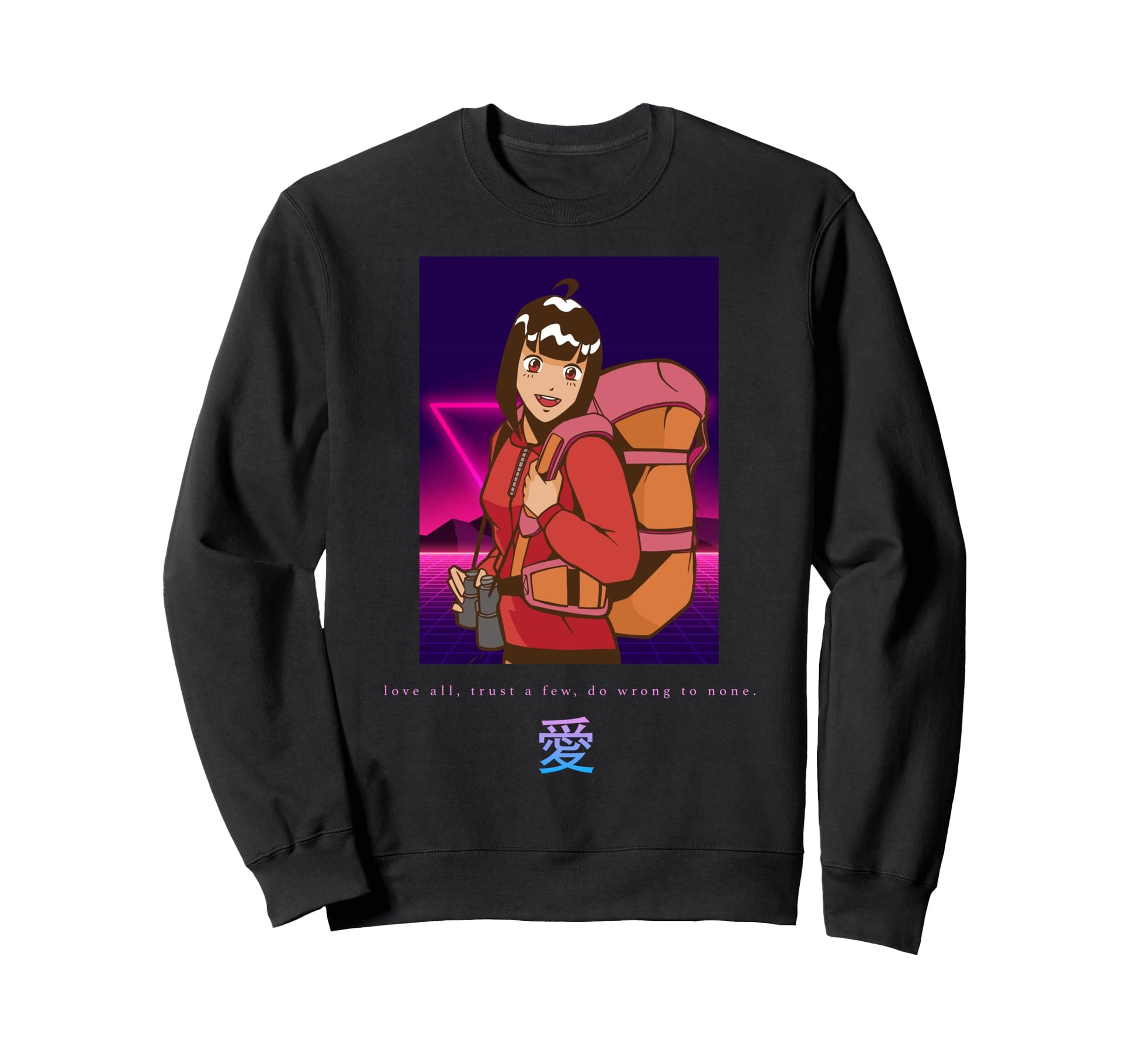 Anime Love Japanese Aesthetic Sweatshirt - Casual Everyday Wear Men Women - T-Shirt, Sweatshirt, Hoodie