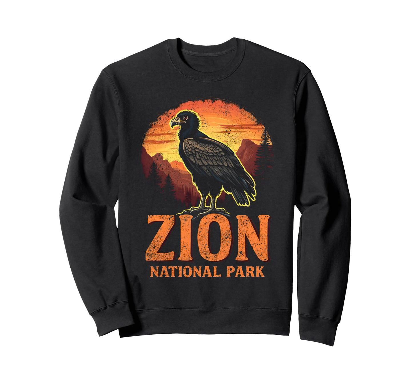 Zion National Park Condor Hiking Sweatshirt - Custom Art Print Unisex - T-Shirt, Sweatshirt, Hoodie
