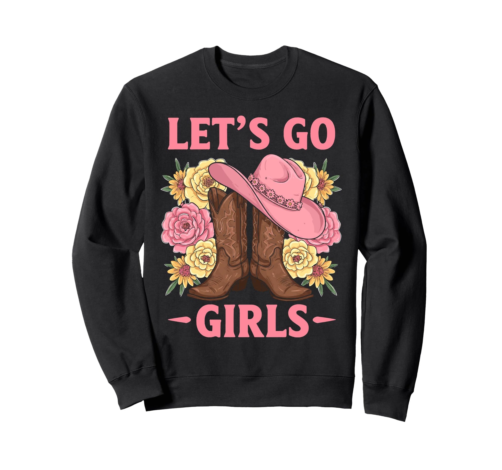 Lets Go Tees Rodeo Western Love Country Sweatshirt - Graphic Print Unisex - T-Shirt, Sweatshirt, Hoodie