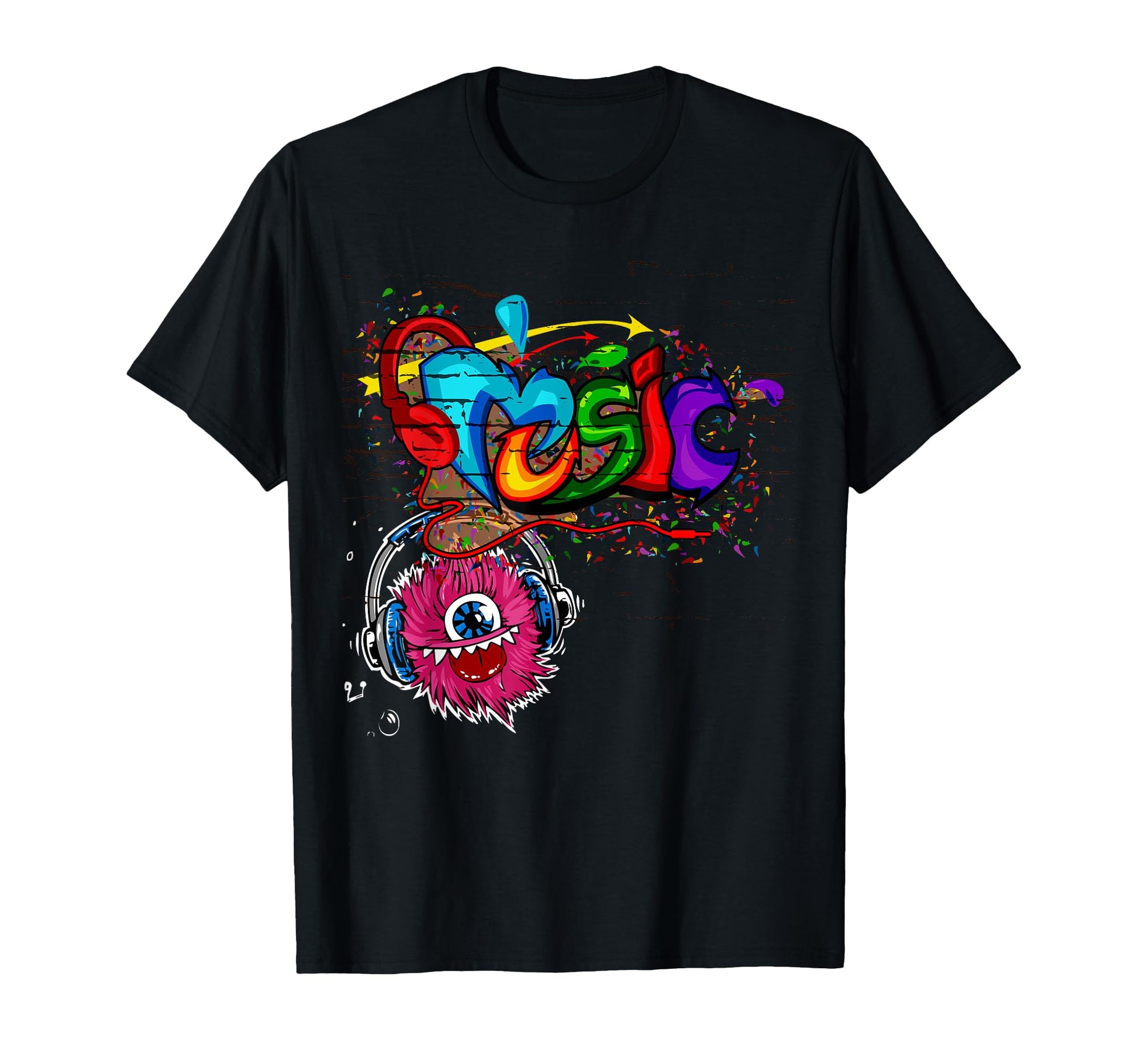 Music Graffiti Old School Hip T-Shirt - Minimalist Print for Adults - T-Shirt, Sweatshirt, Hoodie