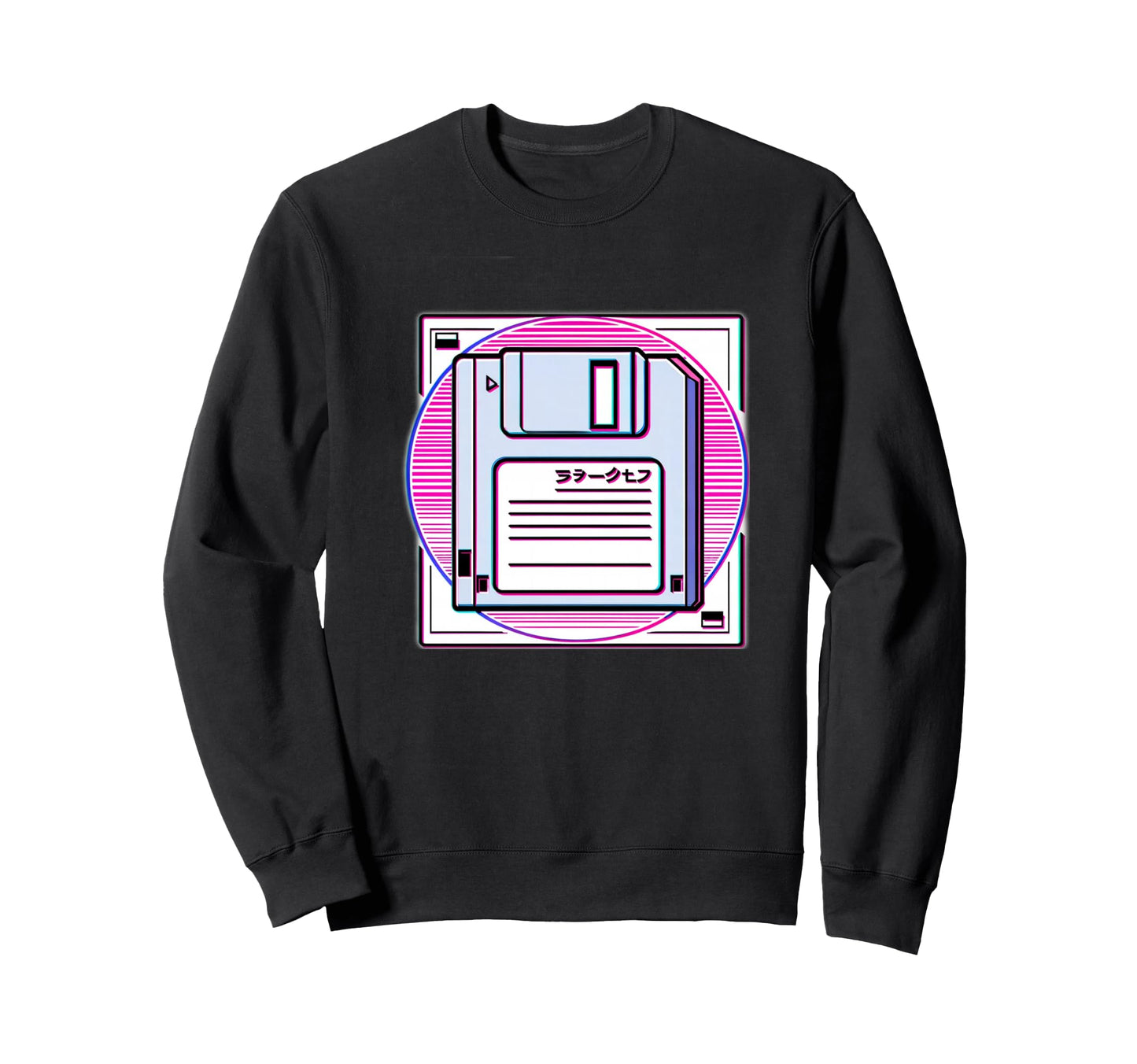 Floppy Disk Vaporwave Aesthetic Sweatshirt - Minimalist Print Unisex - T-Shirt, Sweatshirt, Hoodie