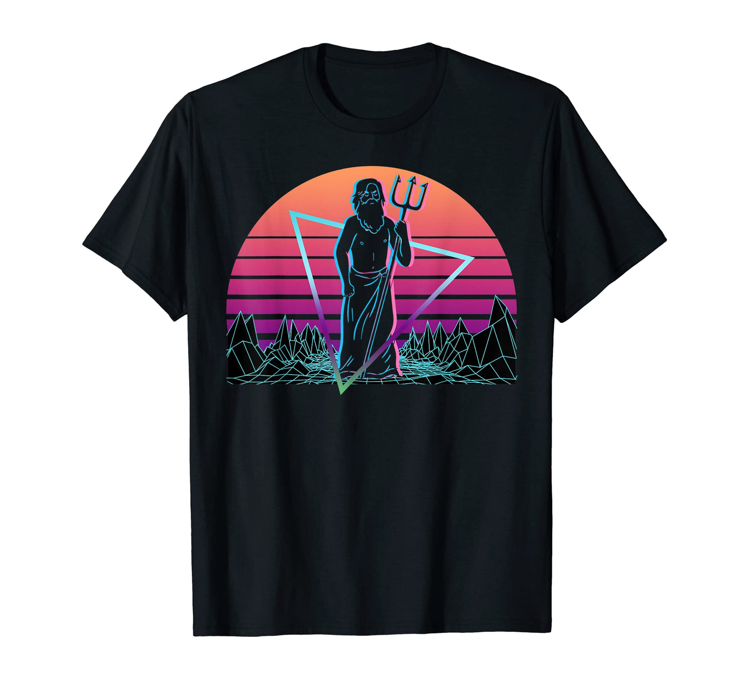 Poseidon Greek God Sea Vaporwave T-Shirt - Casual Everyday Wear for Adults - T-Shirt, Sweatshirt, Hoodie