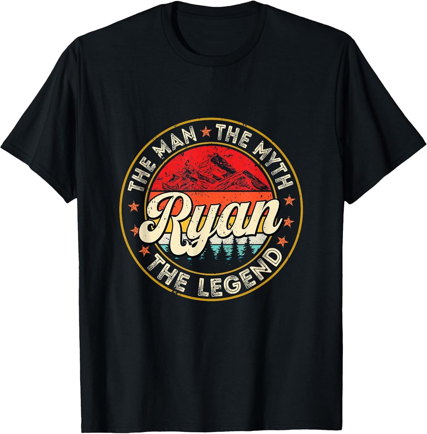 First Name Personalized Ryan Retro 70s 80s - Adult & Kids T-Shirts, Sweatshirts & Hoodies apparel design preview 1