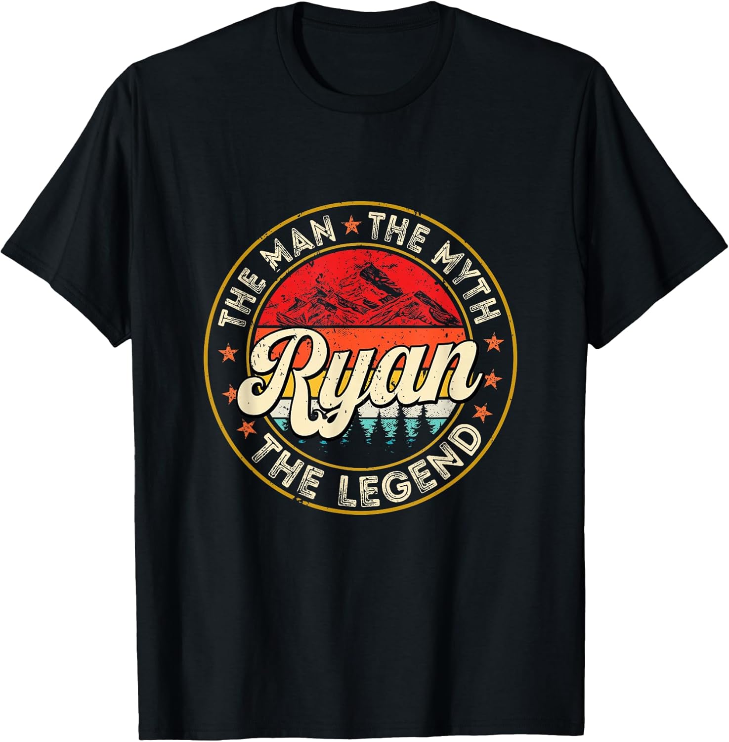 First Name Personalized Ryan Retro 70s 80s - Adult & Kids T-Shirts, Sweatshirts & Hoodies apparel design preview 1