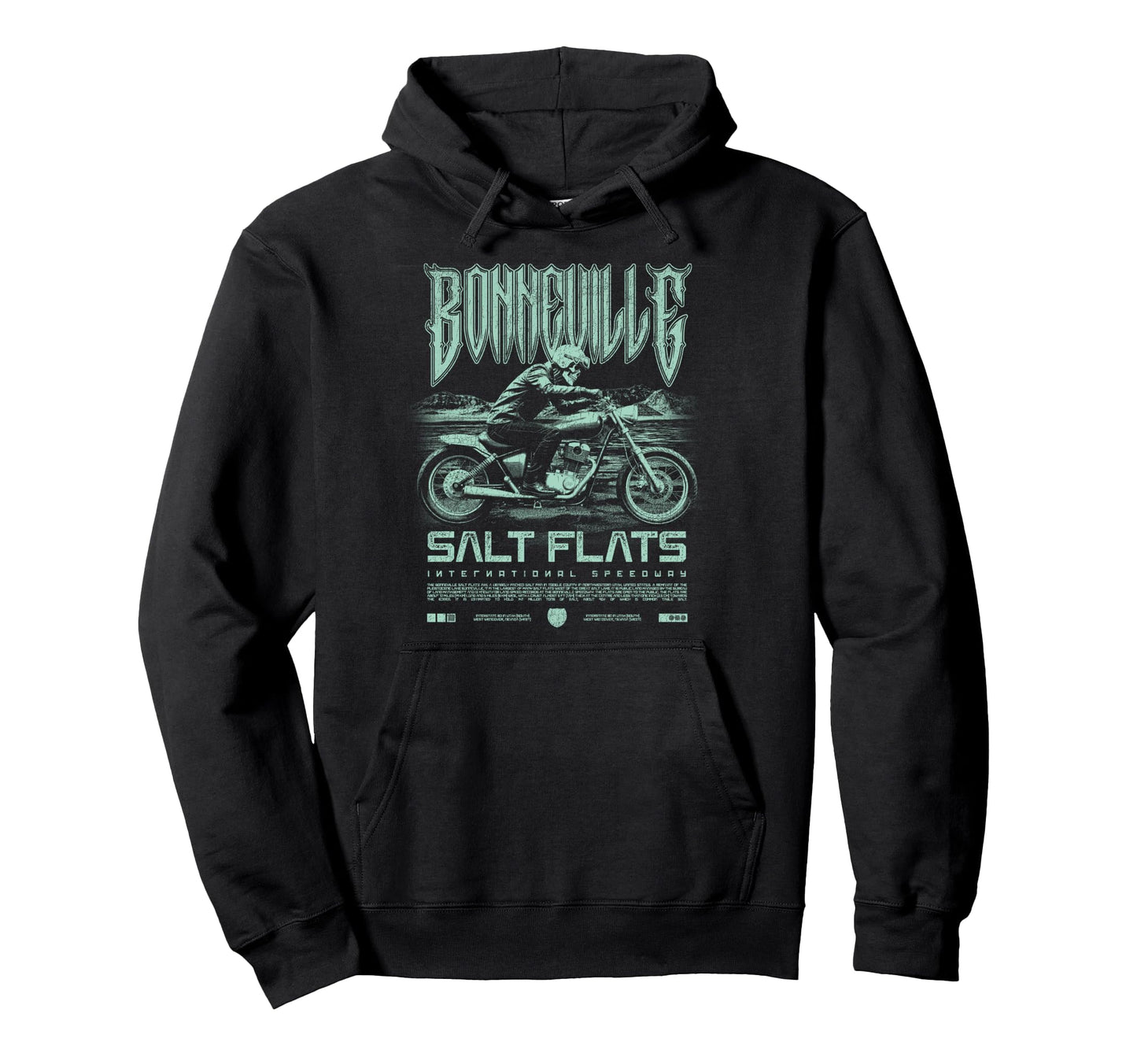 Bonneville Salt Flats Motorcycle Hoodie - Aesthetic Graphic Men Women - T-Shirt, Sweatshirt, Hoodie