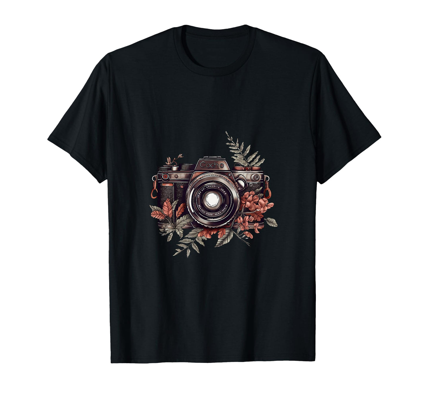 Camera Flowers And Leaves T-Shirt - Trendy Graphic Men Women - T-Shirt, Sweatshirt, Hoodie