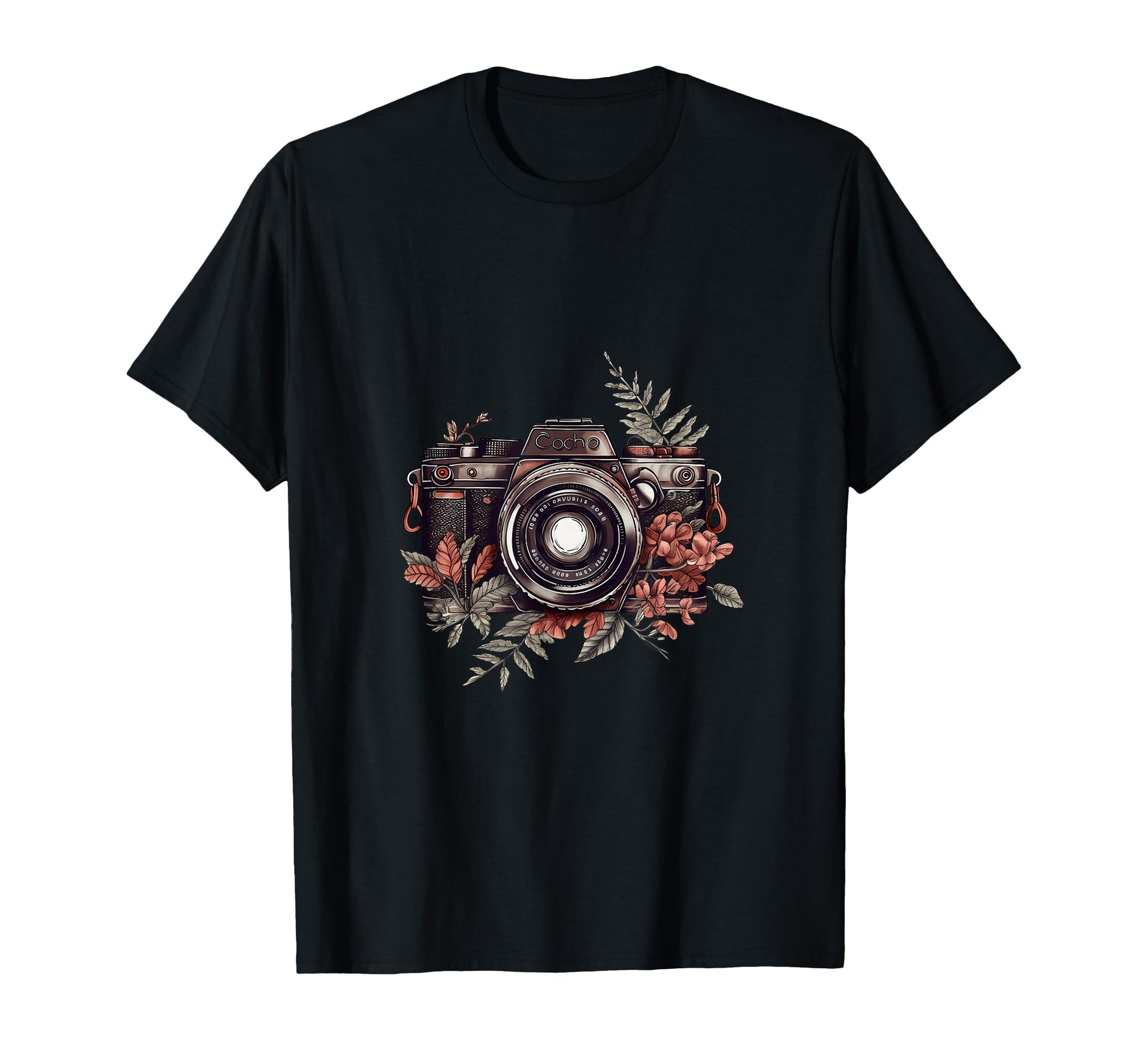 Camera Flowers And Leaves T-Shirt - Trendy Graphic Men Women - T-Shirt, Sweatshirt, Hoodie