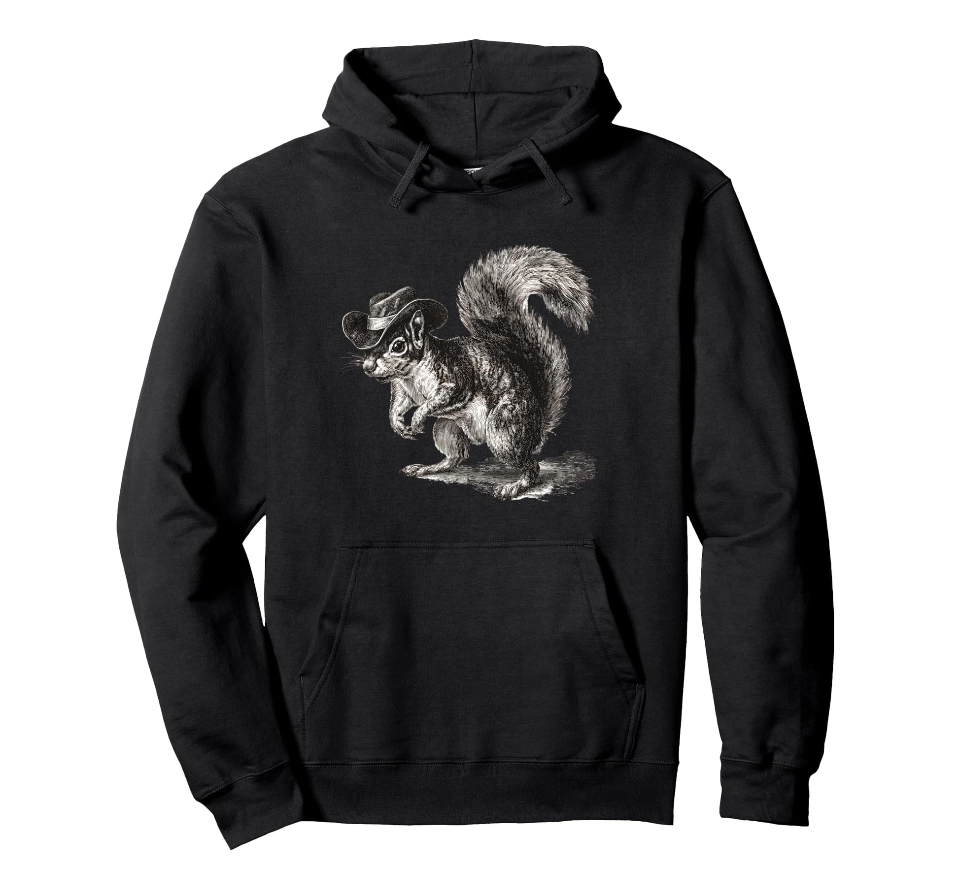 Country Cowboy Squirrel Rodeo Cowgirl Hoodie - Custom Art Print for Adults - T-Shirt, Sweatshirt, Hoodie