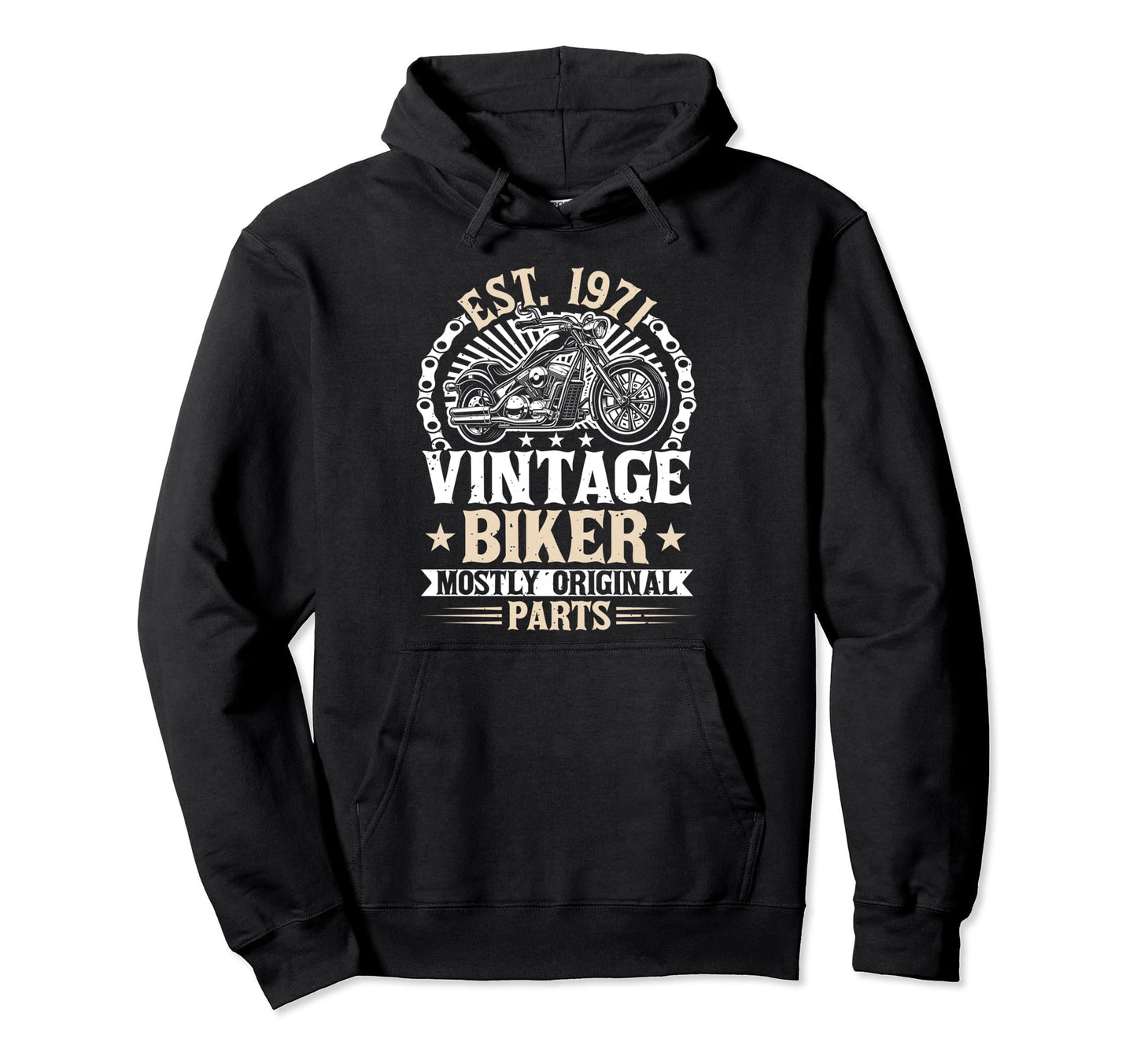 Motorcycle Biker Birthday Born 1971 1971 Hoodie - Novelty Apparel Unisex - T-Shirt, Sweatshirt, Hoodie