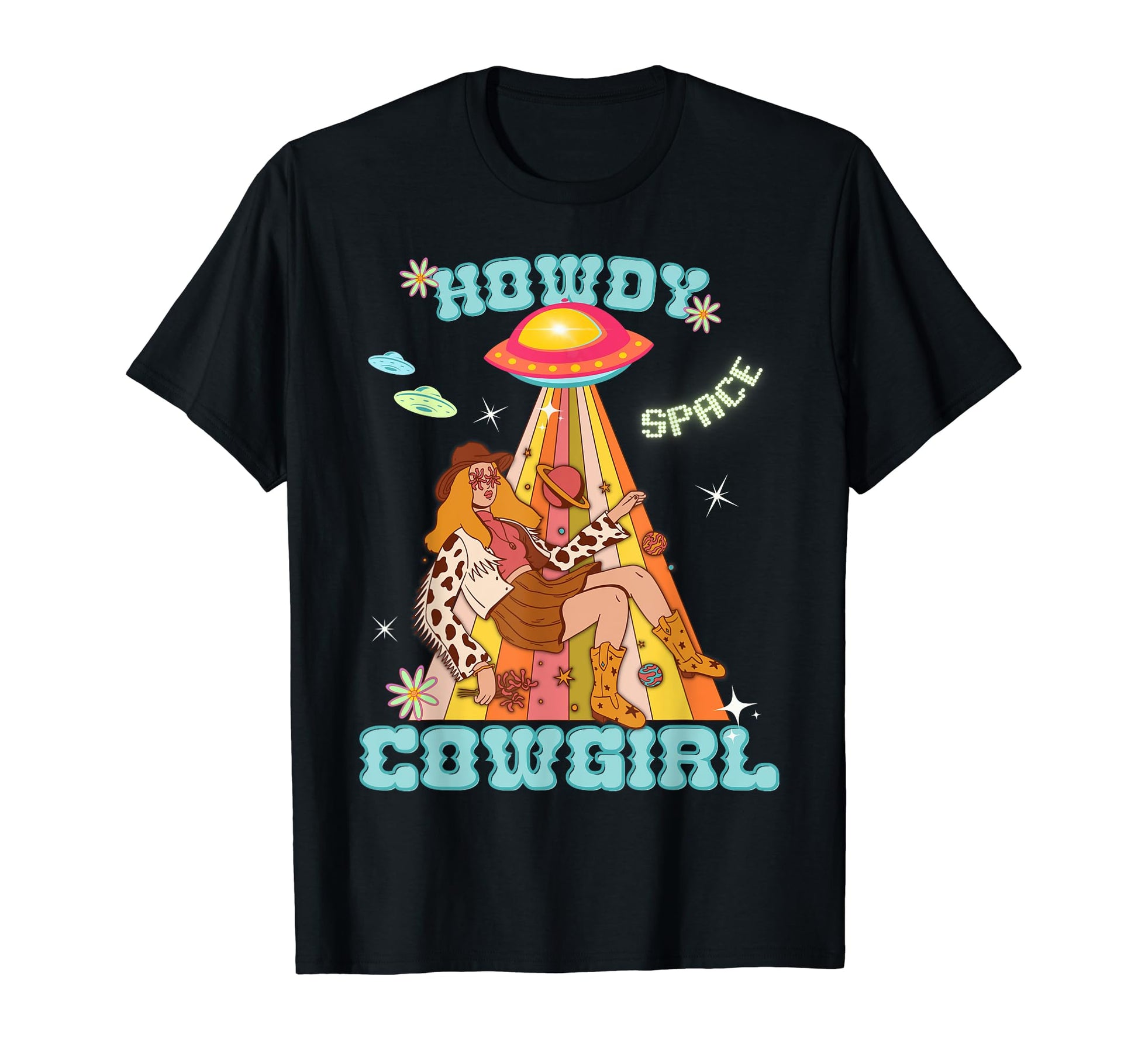 Western Space Cowgirl Alien T-Shirt - Minimalist Print for Adults - T-Shirt, Sweatshirt, Hoodie