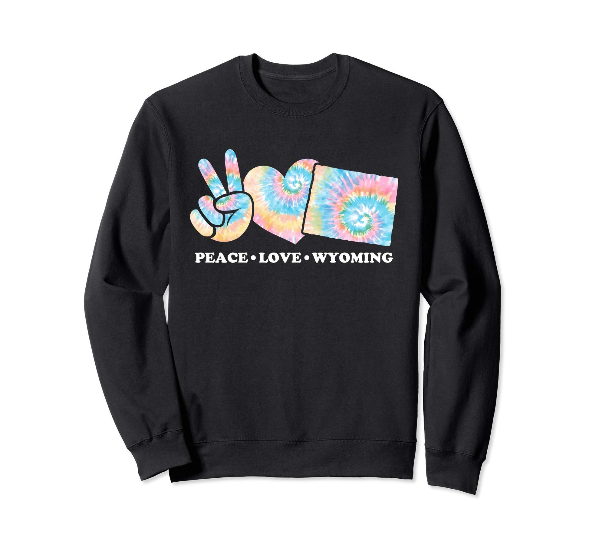 Tie Dye Wyoming Hippie Gift Co T-Shirt - Fun Novelty Design for Adults - T-Shirt, Sweatshirt, Hoodie