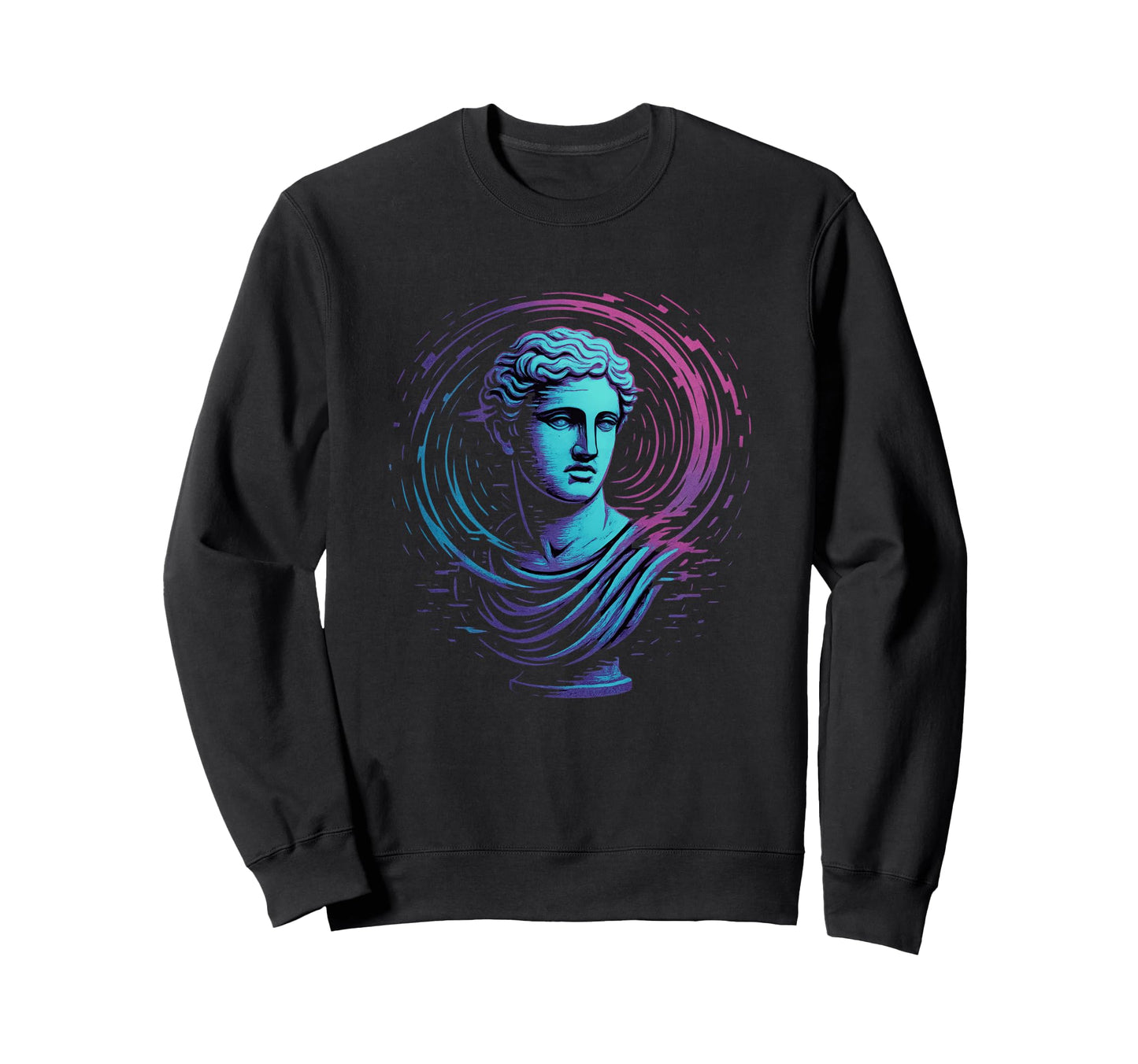Vaporwave Classical Statue Sweatshirt - Custom Art Print Men Women - T-Shirt, Sweatshirt, Hoodie