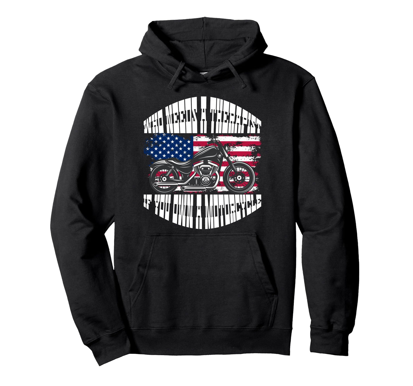 Biker Usa Flag Motorcycle Riding Hoodie - Unique Graphic for Adults - T-Shirt, Sweatshirt, Hoodie