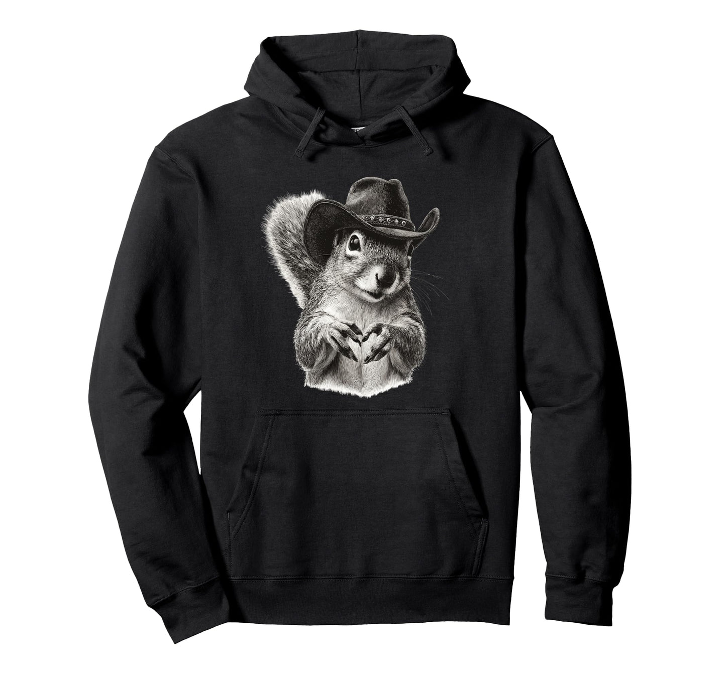Country Cowboy Squirrel Rodeo Cowgirl Hoodie - Fun Novelty Design Unisex - T-Shirt, Sweatshirt, Hoodie