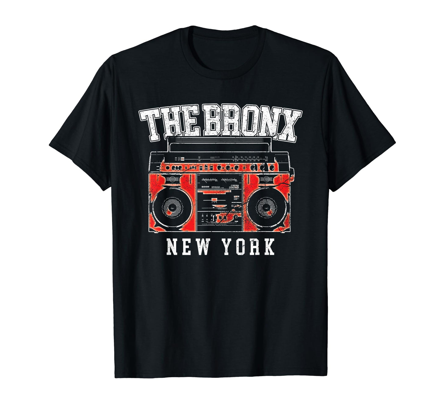Bronx New York Nyc Boombox Old School T-Shirt - Unique Graphic Men Women - T-Shirt, Sweatshirt, Hoodie