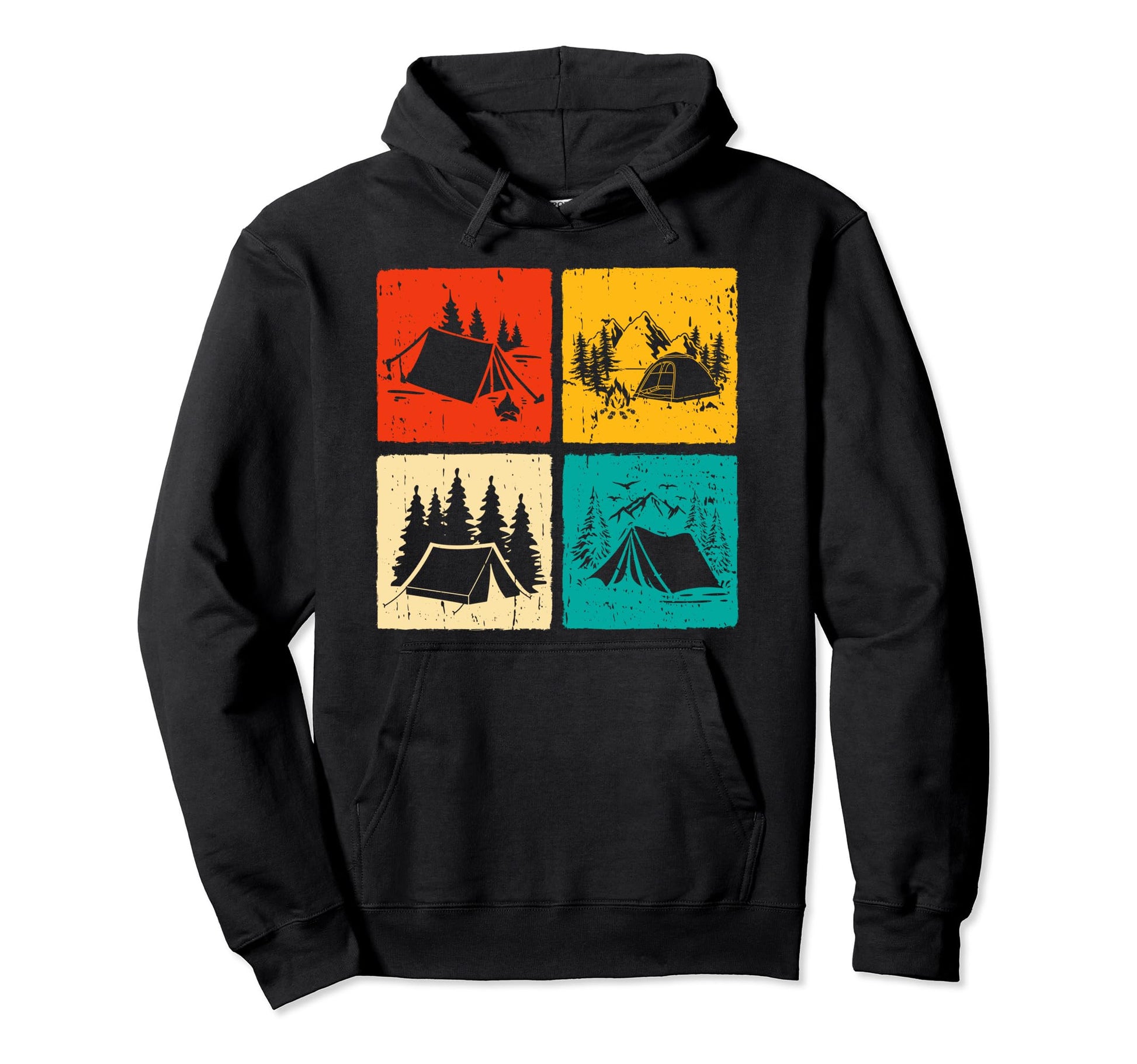 Camping Silhouette Outdoors National Hoodie - Trendy Graphic Men Women - T-Shirt, Sweatshirt, Hoodie