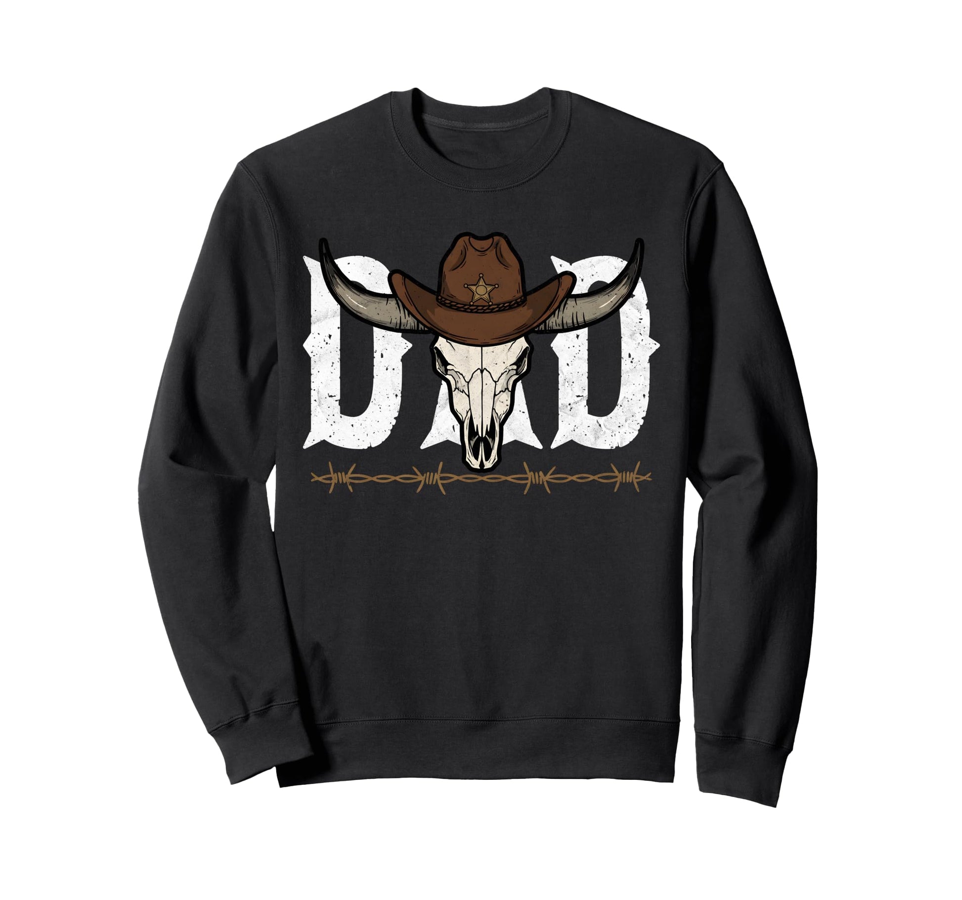 Dad Cowboy Western Rodeo Fathers Sweatshirt - Fun Novelty Design Unisex - T-Shirt, Sweatshirt, Hoodie