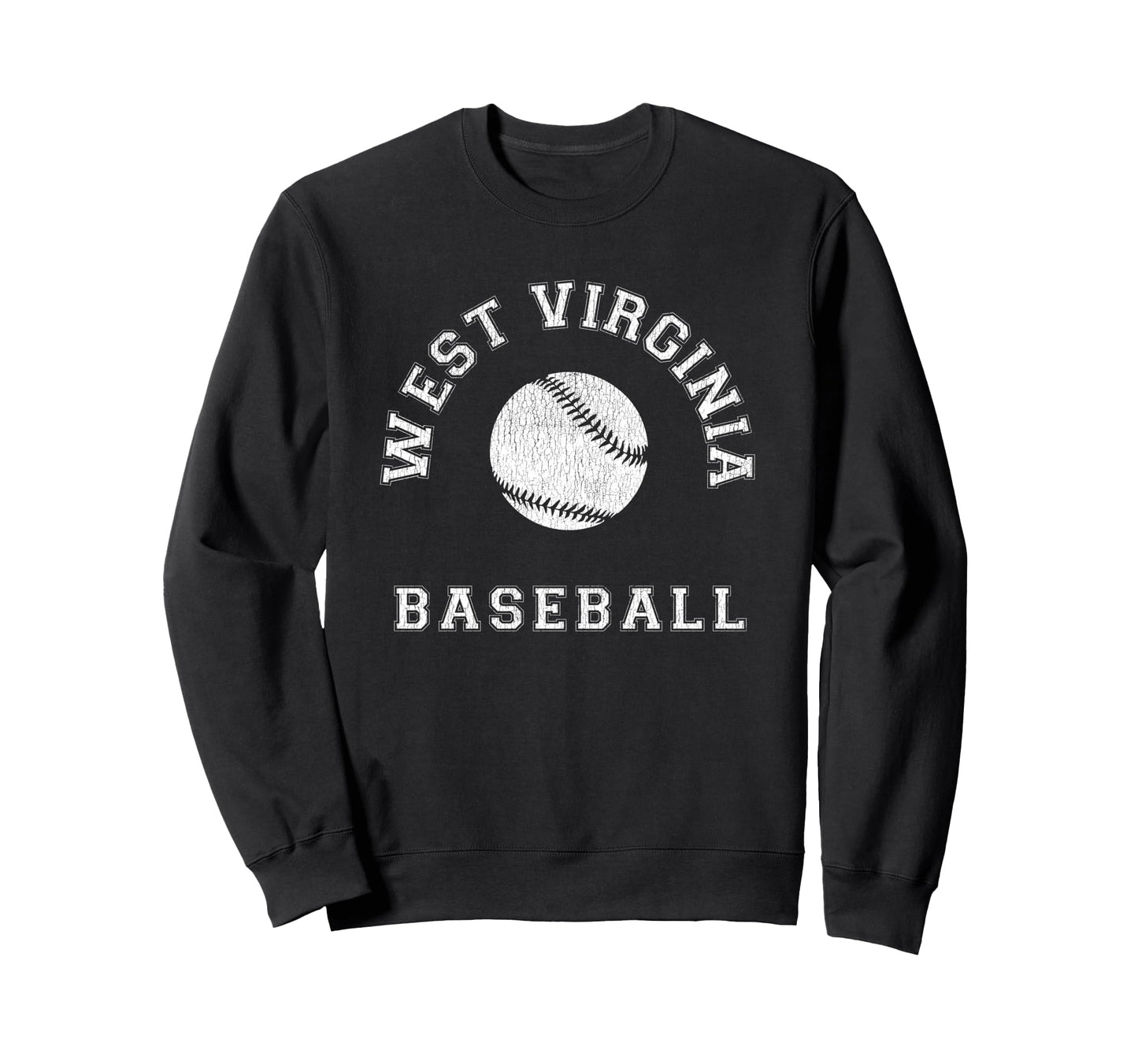 West Virginia Baseball Distressed Sweatshirt - Aesthetic Graphic Men Women - T-Shirt, Sweatshirt, Hoodie