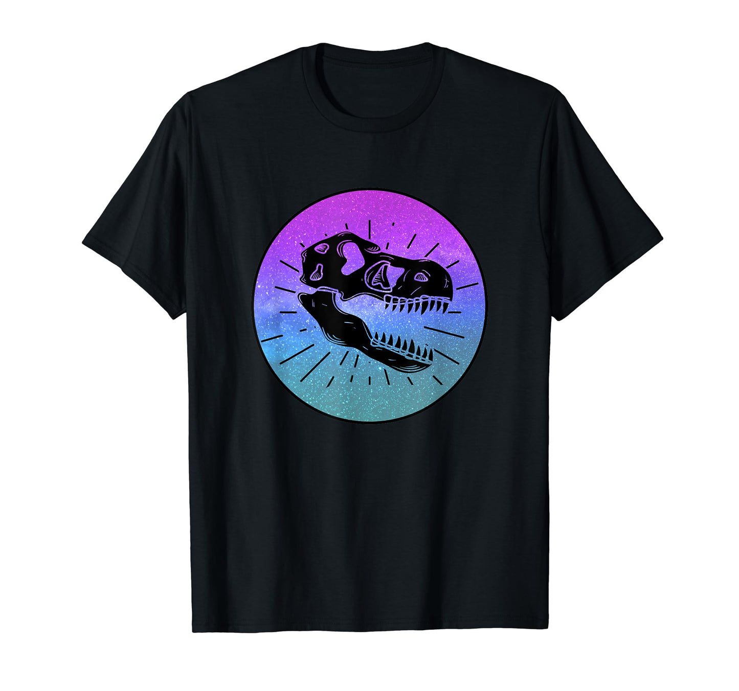 Dinosaur Fossil Skull Galaxy T-Shirt - Streetwear Style for Adults - T-Shirt, Sweatshirt, Hoodie