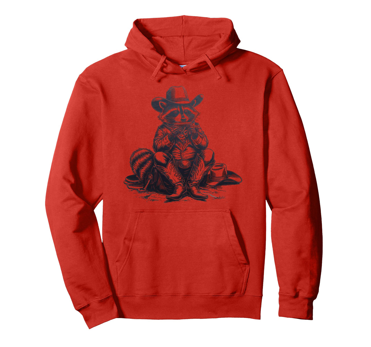 Raccoon 90S Country Music Western Hoodie - Fun Novelty Design Unisex - T-Shirt, Sweatshirt, Hoodie