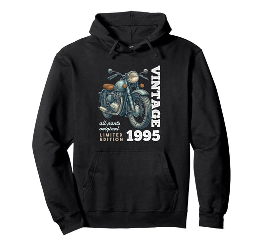 1995 30 Years Old Motorcycle 30Th Hoodie - Custom Art Print Men Women - T-Shirt, Sweatshirt, Hoodie