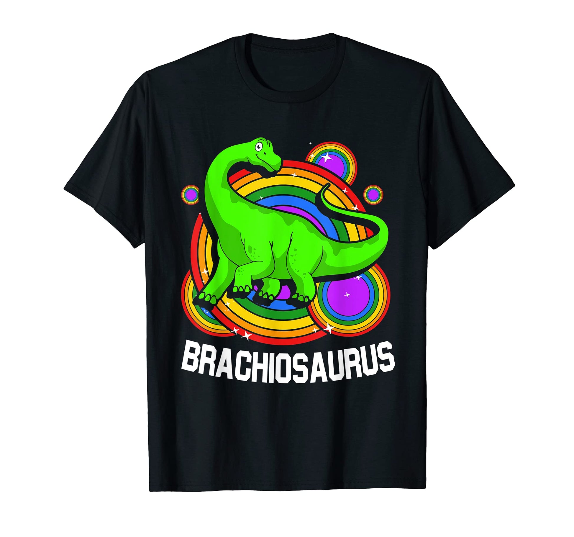 Rainbow Brachiosaurus T-Shirt - Graphic Print for Adults - T-Shirt, Sweatshirt, Hoodie
