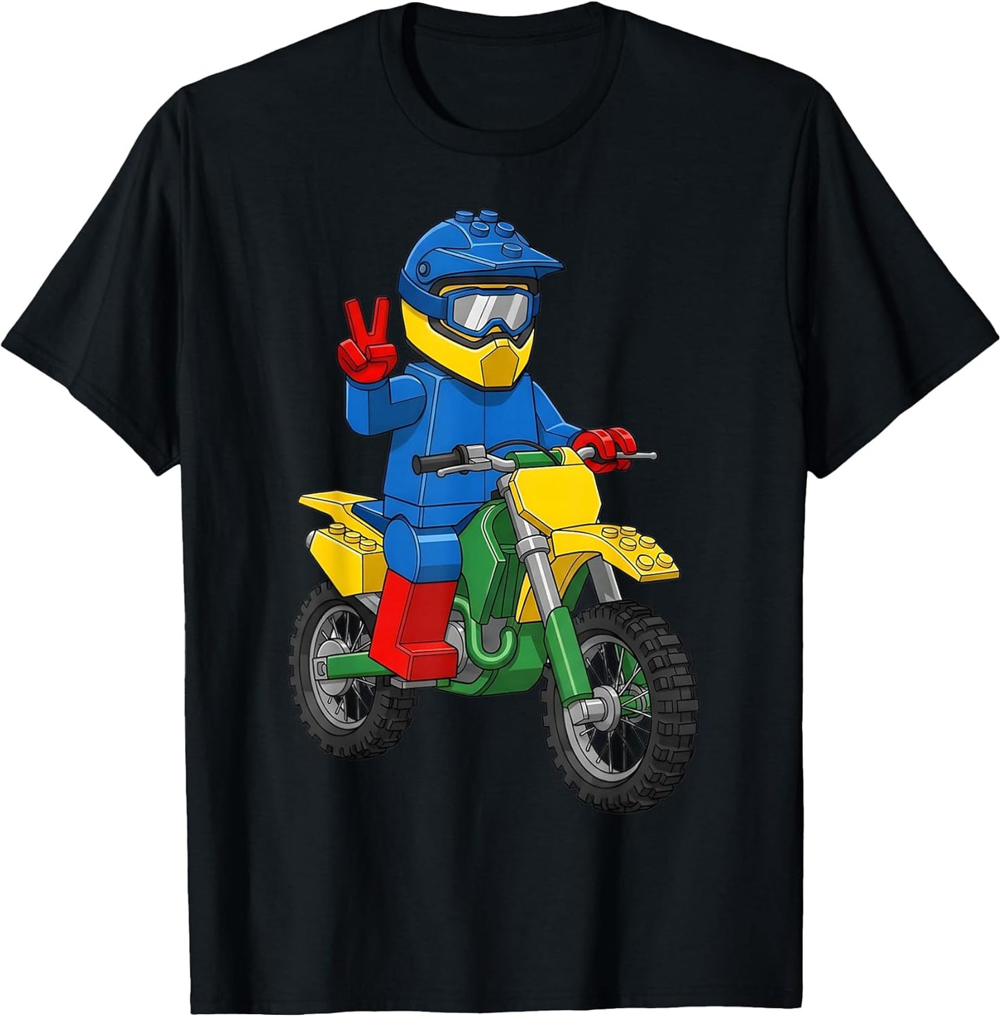 Brick Builder Motorcycle Dirtbike Boys Kids Outfit - Adult & Kids T-Shirts, Sweatshirts & Hoodies apparel design preview 1