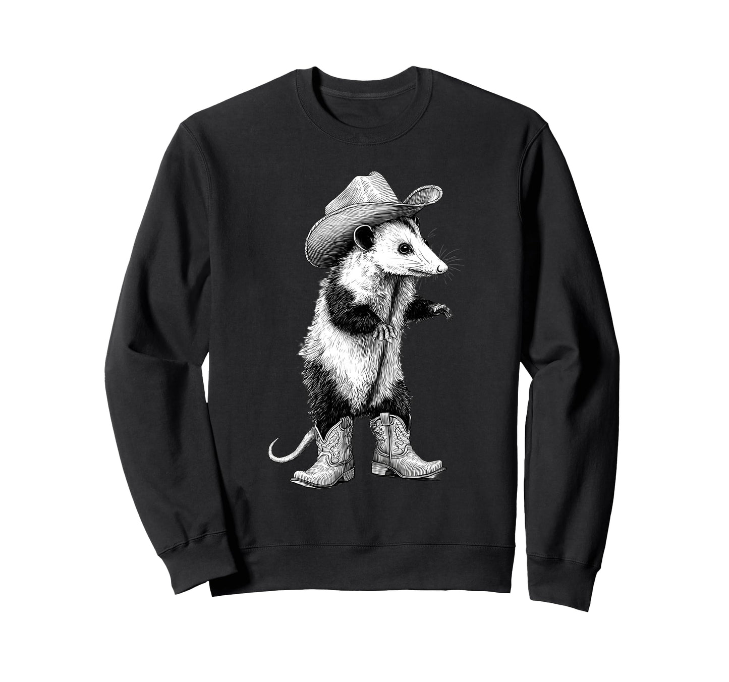 Country Cowboy Opossum Rodeo Sweatshirt - Fun Novelty Design Unisex - T-Shirt, Sweatshirt, Hoodie