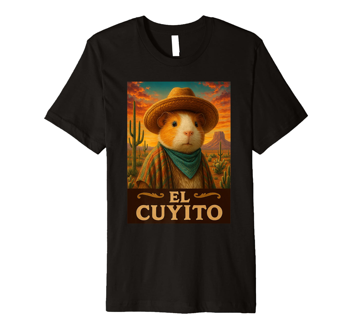 Guinea Pig El Cuyito Wild West Cowboy T-Shirt - Streetwear Style Men Women - T-Shirt, Sweatshirt, Hoodie