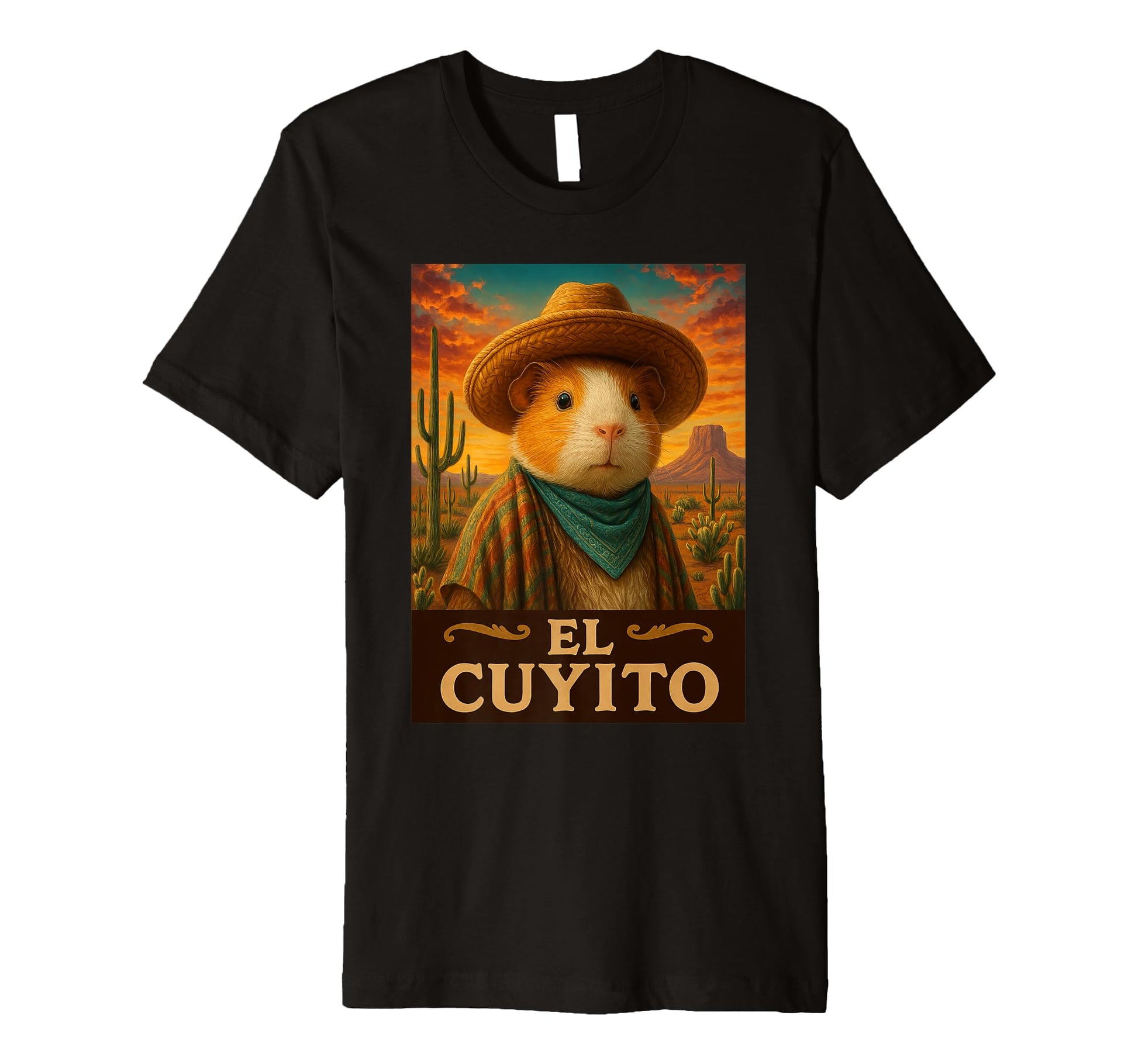 Guinea Pig El Cuyito Wild West Cowboy T-Shirt - Streetwear Style Men Women - T-Shirt, Sweatshirt, Hoodie
