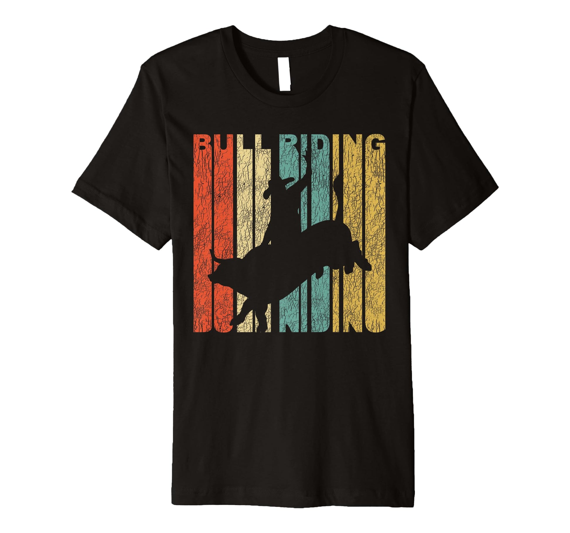 Bull Riding Distressed Bull Rider Cowboy T-Shirt - Novelty Apparel Unisex - T-Shirt, Sweatshirt, Hoodie
