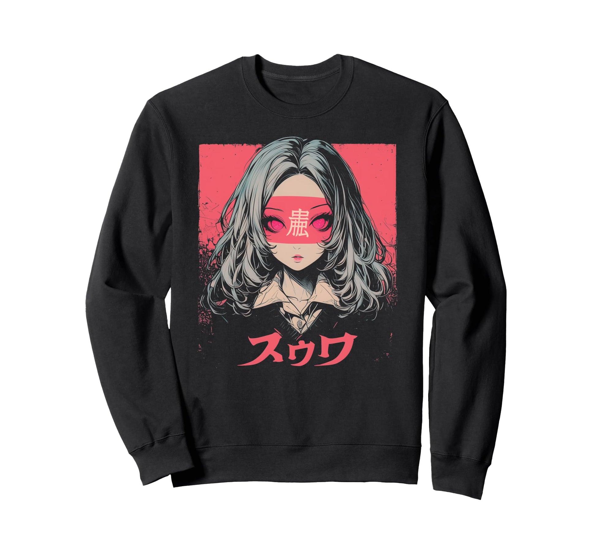 Goth Grunge Demon Anime Waifu Sweatshirt - Unique Graphic for Adults - T-Shirt, Sweatshirt, Hoodie