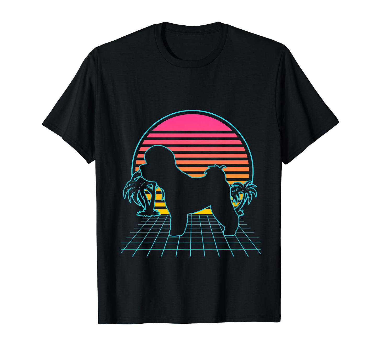 Bichon Frise 80S Vaporwave Aesthetic Dog T-Shirt - Trendy Graphic Unisex - T-Shirt, Sweatshirt, Hoodie