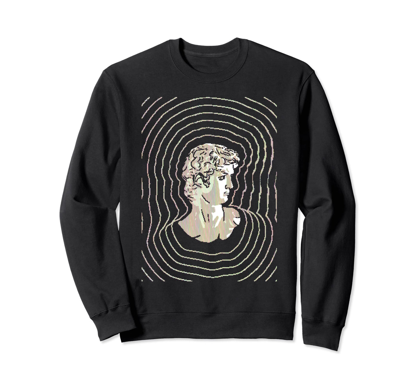 Cassette Futurism David Statue Sweatshirt - Trendy Graphic Men Women - T-Shirt, Sweatshirt, Hoodie