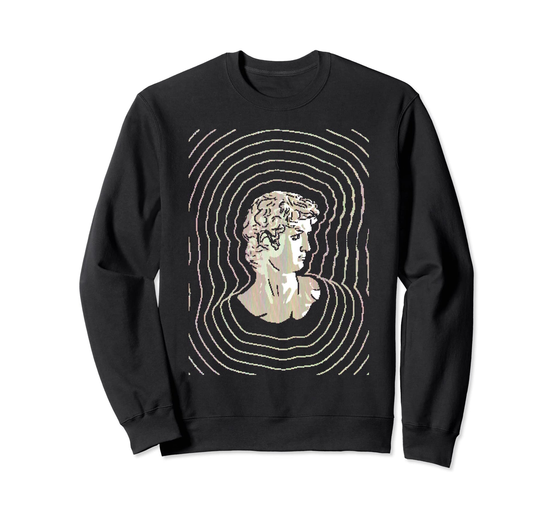 Cassette Futurism David Statue Sweatshirt - Trendy Graphic Men Women - T-Shirt, Sweatshirt, Hoodie