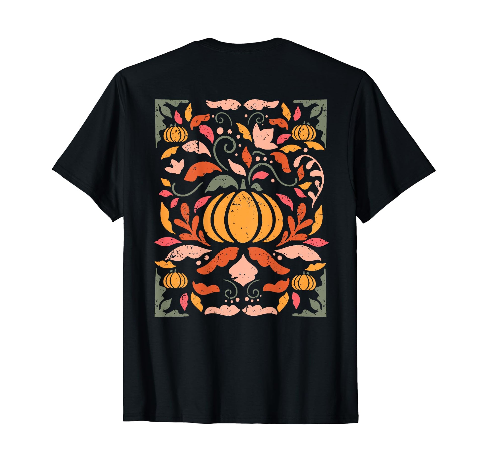 Pumpkins Boho Floral T-Shirt - Streetwear Style Unisex - T-Shirt, Sweatshirt, Hoodie