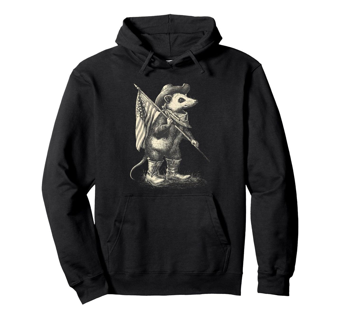 Opossum Cowboy Rodeo Cowgirl Possum Hoodie - Streetwear Style for Adults - T-Shirt, Sweatshirt, Hoodie