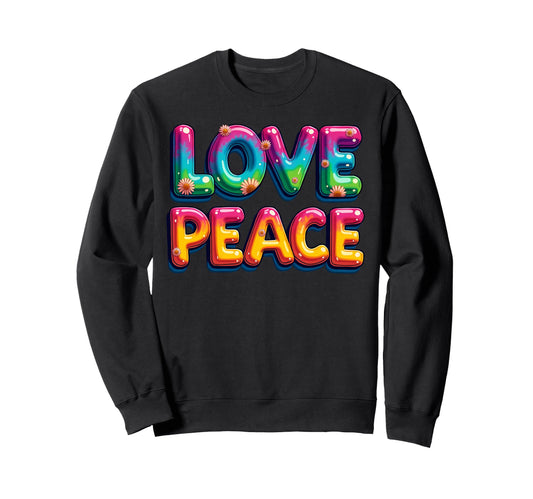 60S 70S Flower Power Groovy Love Sweatshirt - Casual Everyday Wear Unisex - T-Shirt, Sweatshirt, Hoodie