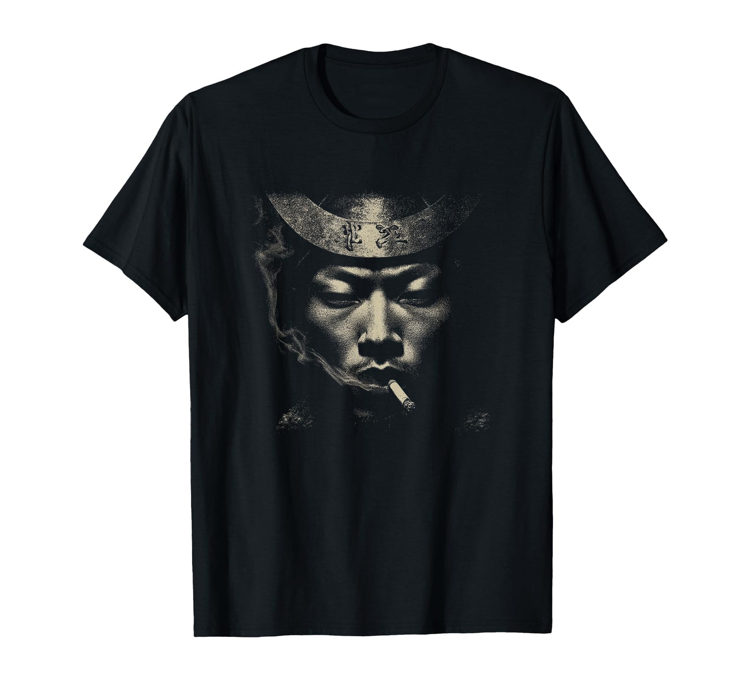 Lonely Western Cowboy Smoking Portrait T-Shirt - Custom Art Print Men Women - T-Shirt, Sweatshirt, Hoodie