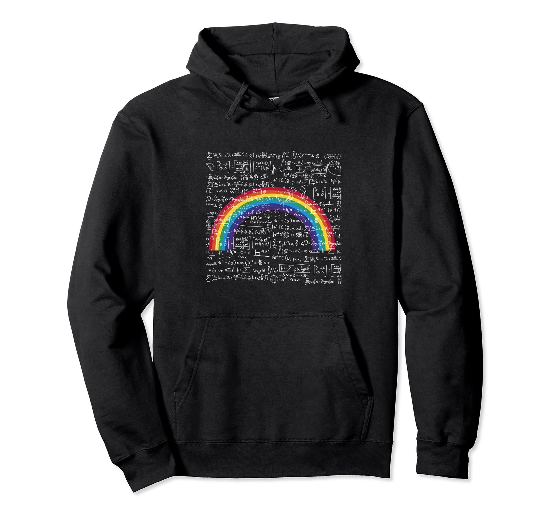 Rainbow Math Equation Teacher Nerd Hoodie - Casual Everyday Wear Men Women - T-Shirt, Sweatshirt, Hoodie