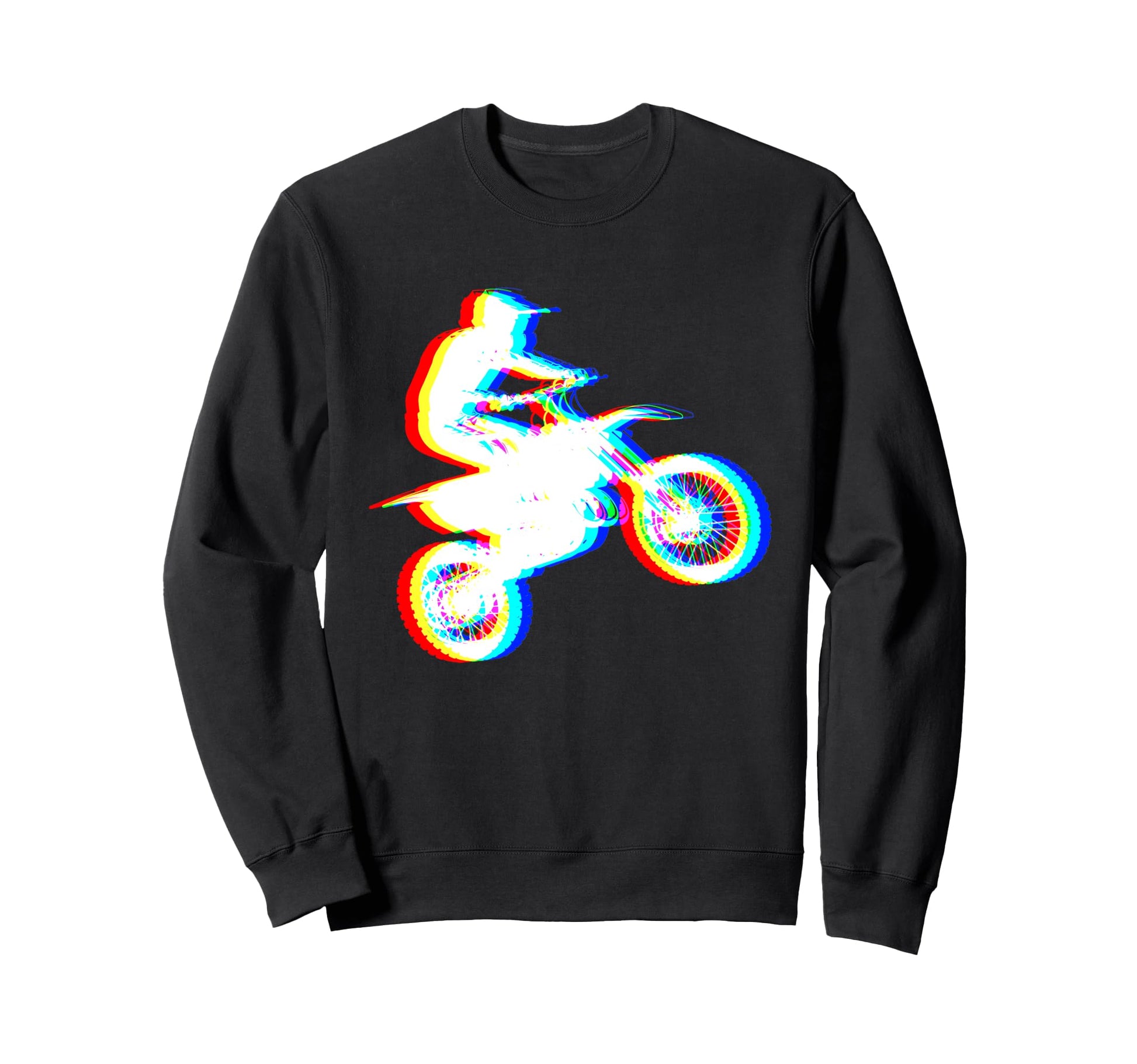 Glitch Art Vaporwave Motocross Sweatshirt - Streetwear Style Men Women - T-Shirt, Sweatshirt, Hoodie