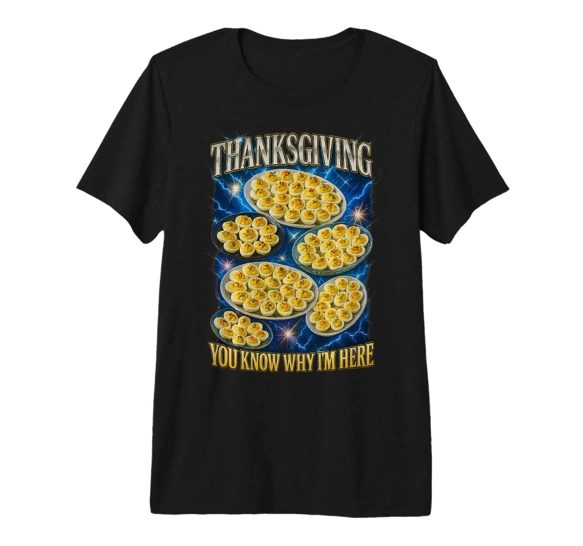 Thanksgiving 90S 2000S Deviled Eggs T-Shirt - Streetwear Style for Adults - T-Shirt, Sweatshirt, Hoodie