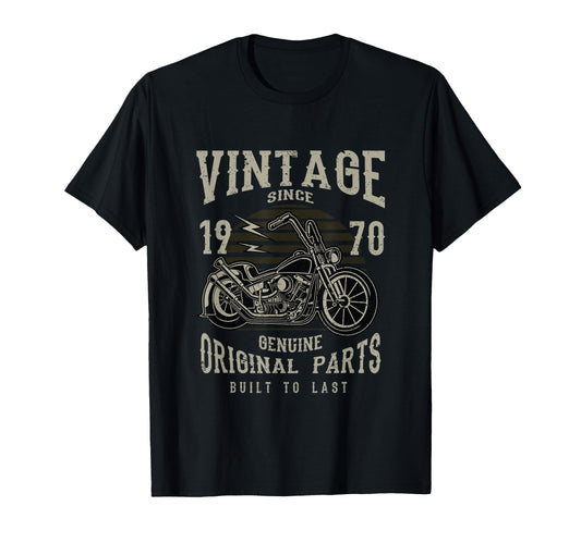 47Th Birthday 1970 Motorcycle Chopper T-Shirt - Trendy Graphic Unisex - T-Shirt, Sweatshirt, Hoodie