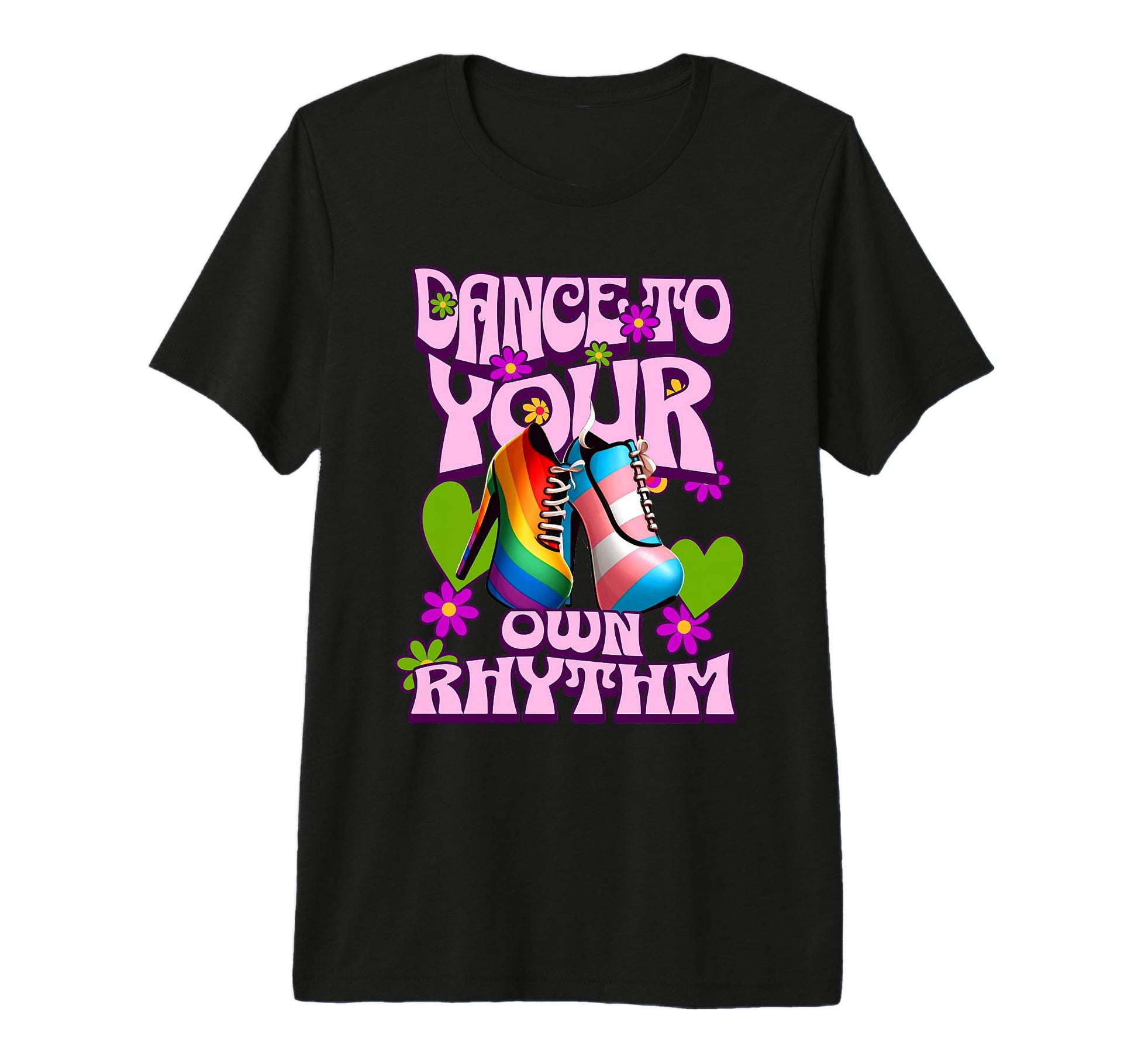 Groovy Dance To Your Own Rhythm Rainbow T-Shirt - Minimalist Print Unisex - T-Shirt, Sweatshirt, Hoodie