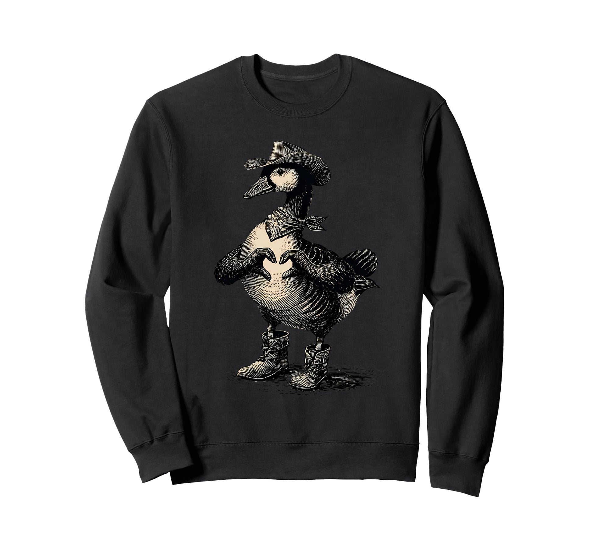 Country Cowboy Goose Rodeo Cowgirl Sweatshirt - Graphic Print Men Women - T-Shirt, Sweatshirt, Hoodie
