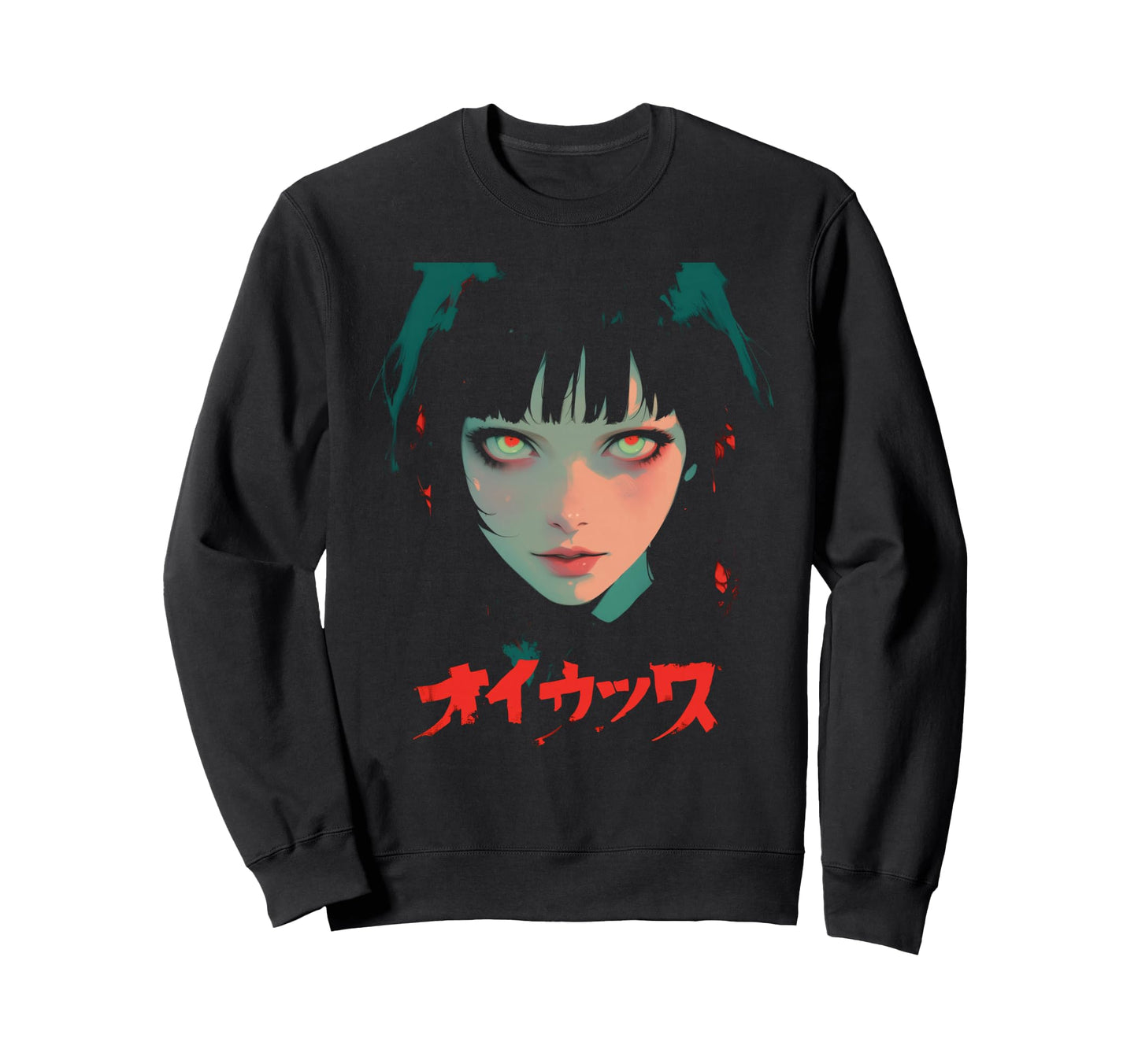 Goth Grunge Demon Anime Waifu Sweatshirt - Streetwear Style for Adults - T-Shirt, Sweatshirt, Hoodie